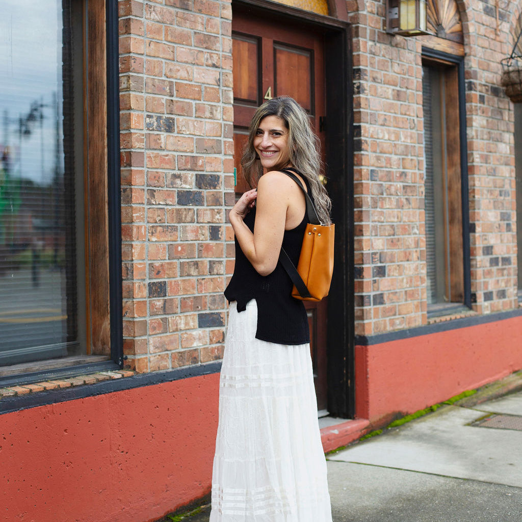 Mini Crossback (crossbody + backpack) - Black Leather