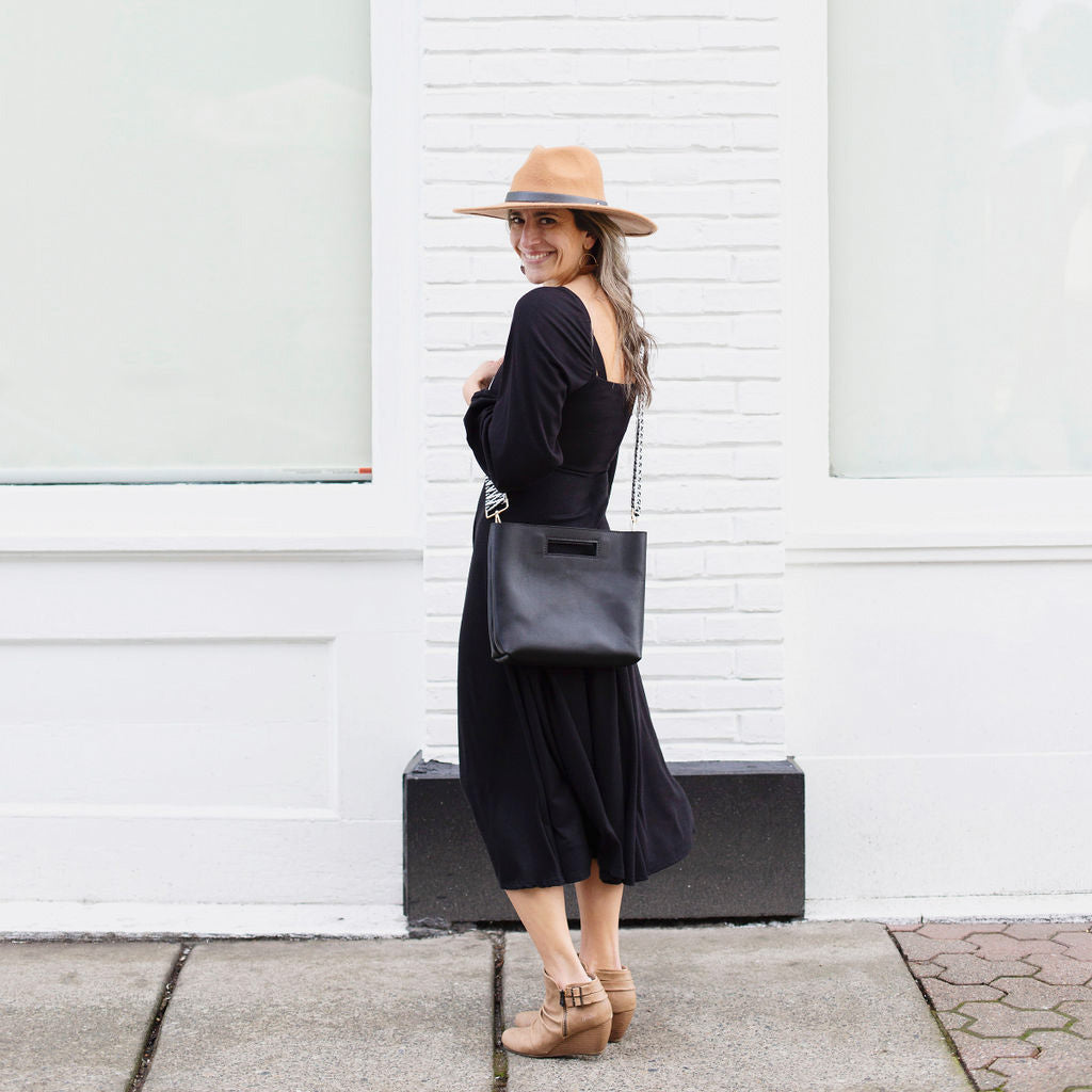 PENELOPE Handbag - Black Leather
