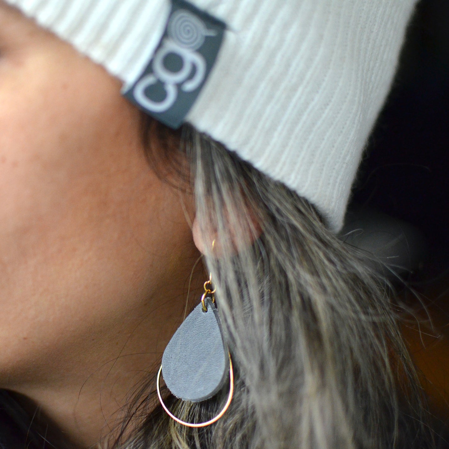 Raindrop Leather Earrings