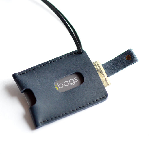 Minimalist Wallet - Navy Blue Leather