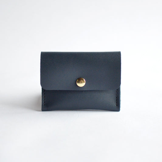 Mini Wallet - Navy Blue Leather