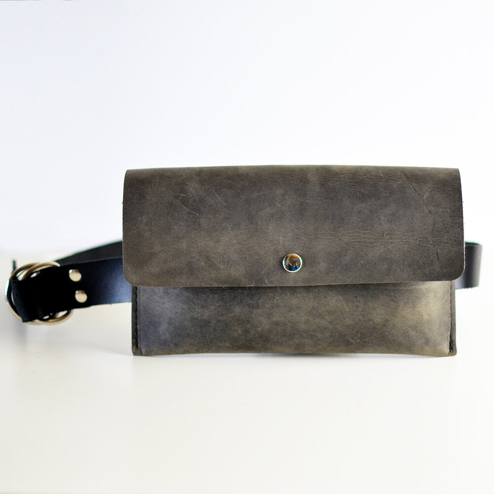 LIMITED EDITION Hipster Bag (Fanny Pack + Clutch) - Slate Leather