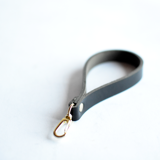 Wristlet Strap Replacement - Black Leather