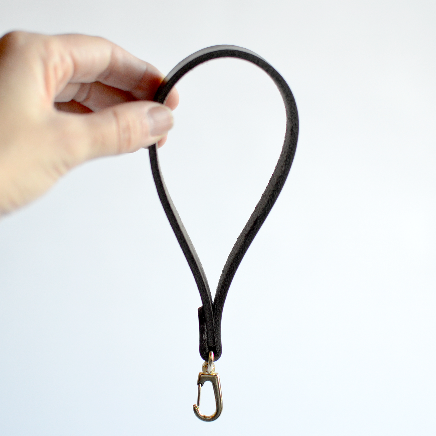 Wristlet Strap Replacement - Black Leather